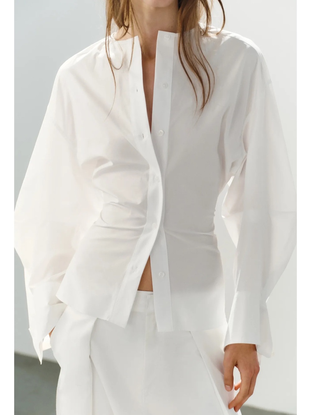 Zara POPLIN SHIRT WITH VOLUMINOUS SLEEVES